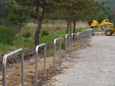 駐車場柵工事