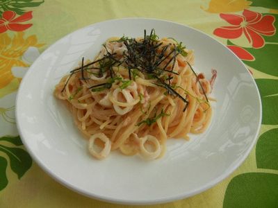 イカと明太子のパスタ