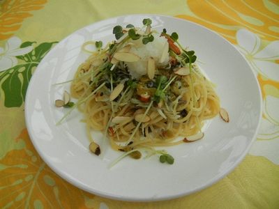 高菜としらすの和風パスタ