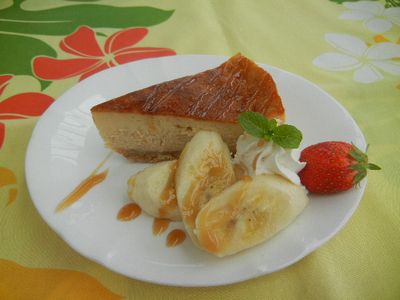 キャラメルバナナのチーズケーキ