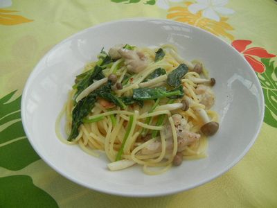 鶏肉の柚子胡椒クリームパスタ